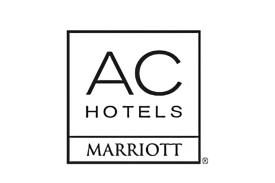 The logo for AC Hotel Marriot in St. Augustine, basic, black on white field