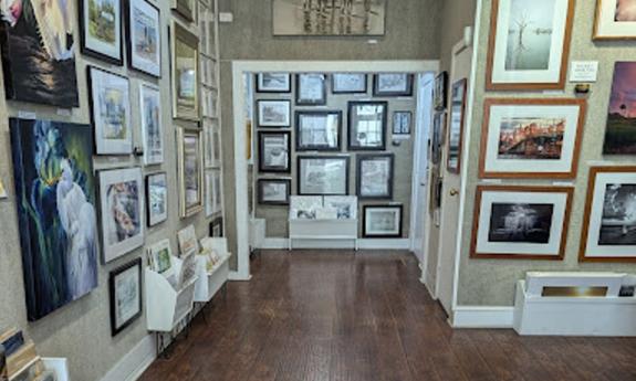 Art displays in Acacia Tree Gallery on Aviles Street