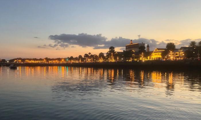 St. Augustine bayfront lit by Nights of Lights