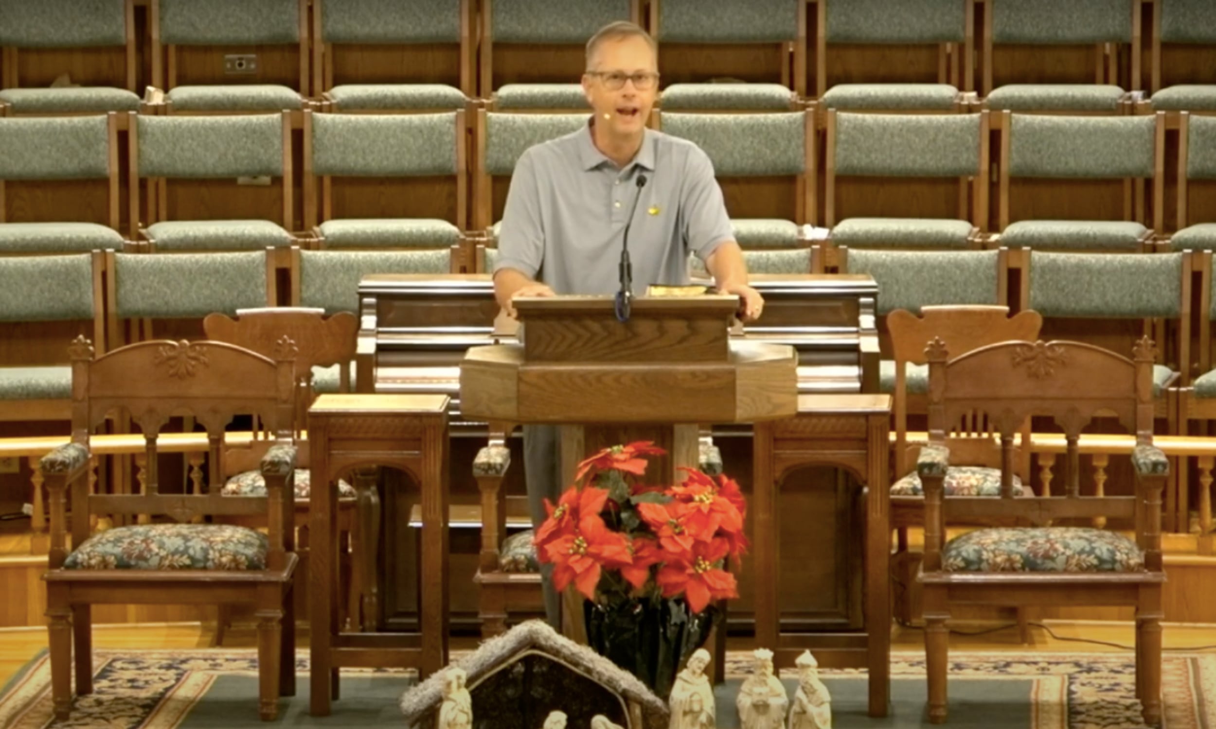 Preaching at Ancient City Baptist Church's holiday service
