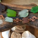 Sea glass bracelet display from House of Z