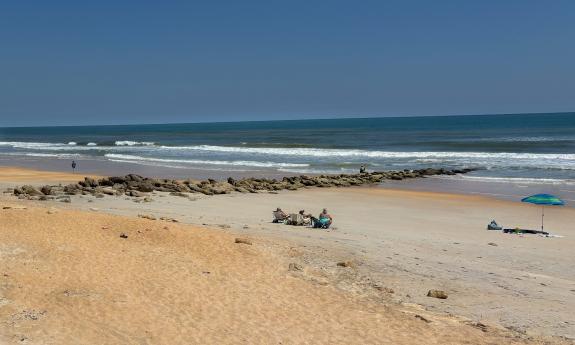The expanse of the beach onsite