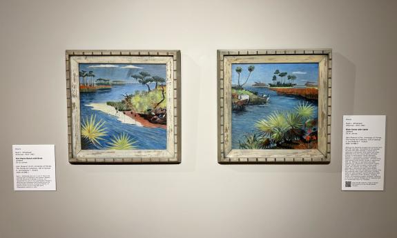 Twin paintings of Florida waterways